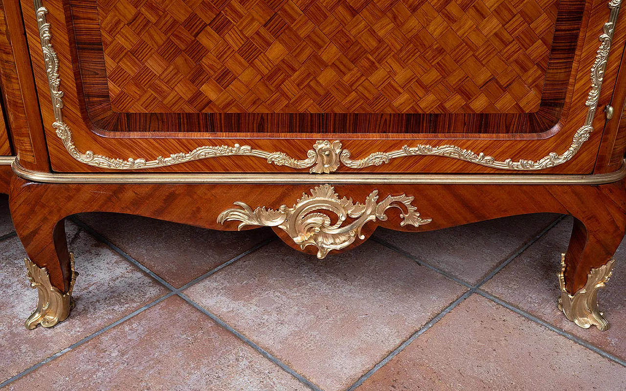 Libreria Napoleone III in legni esotici pregiati, '800 5