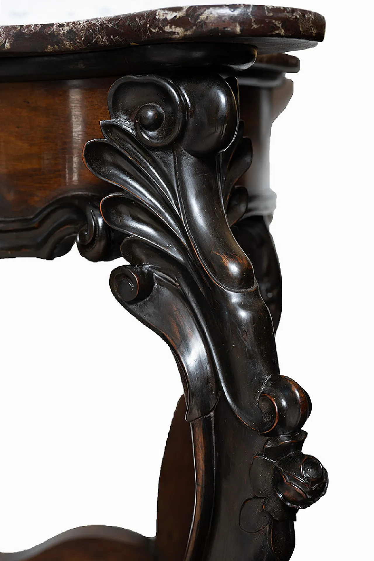 Console Luigi Filippo Neapolitan in precious exotic wood, 19th century 2