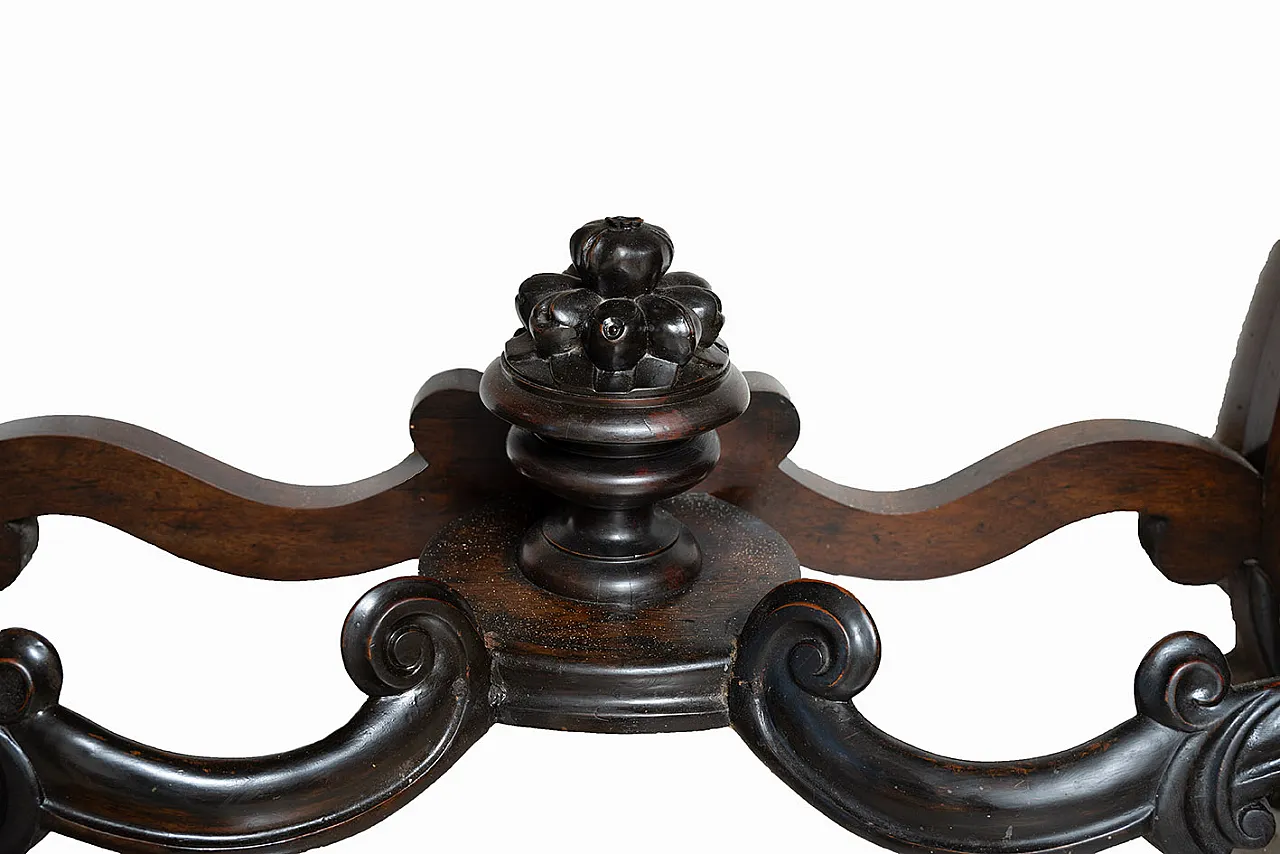 Console Luigi Filippo Neapolitan in precious exotic wood, 19th century 4