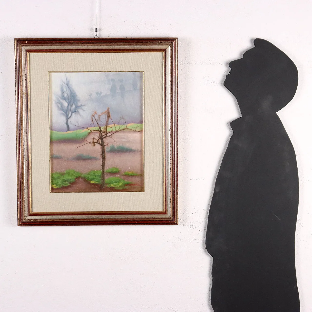 Primo Carena, Alberi nella nebbia, oil on canvas, 1978 2
