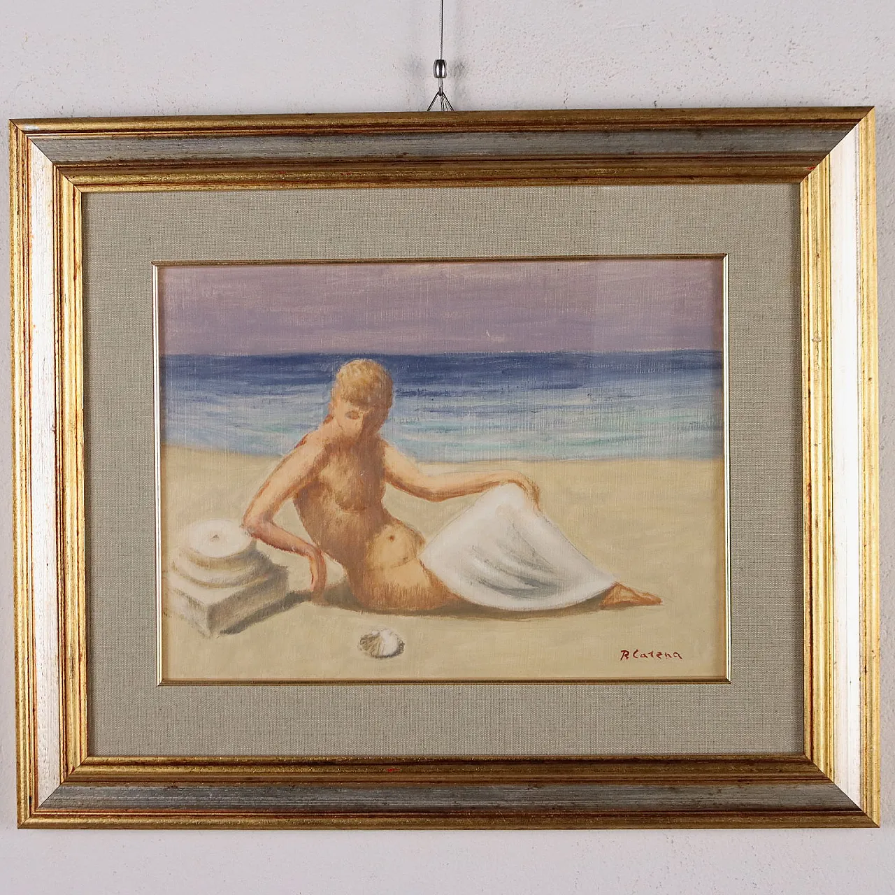 Primo Carena, Alberi nella nebbia, oil on canvas, 1978 8