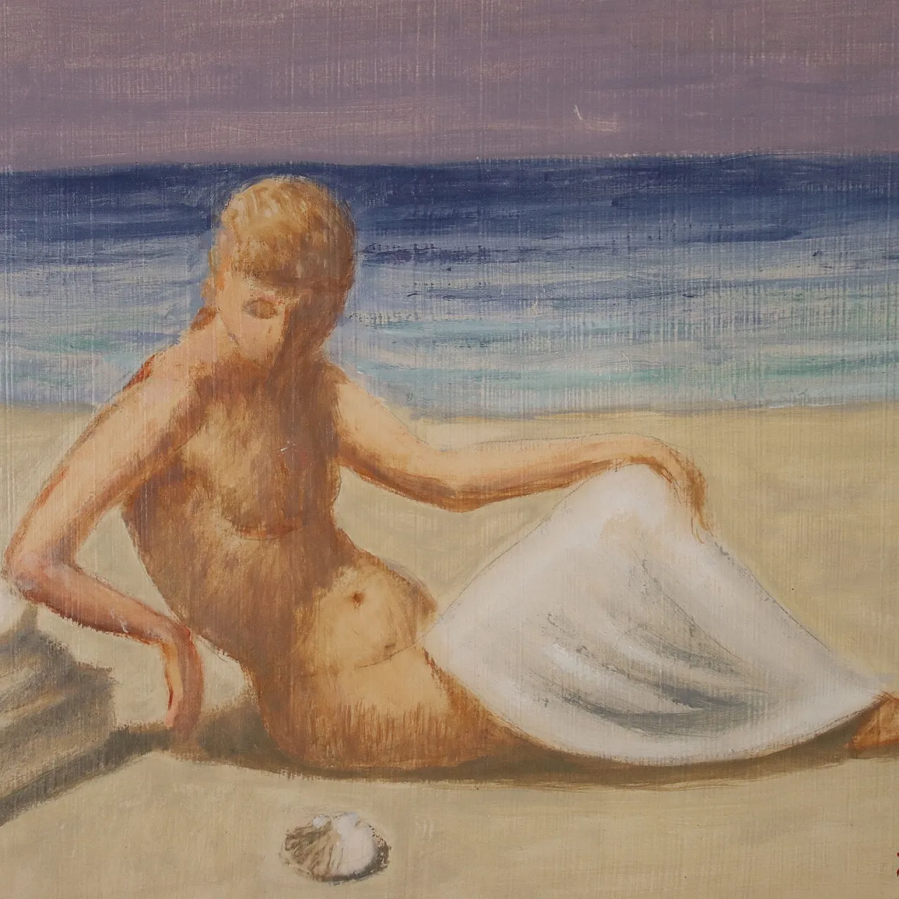 Primo Carena, Alberi nella nebbia, oil on canvas, 1978 10