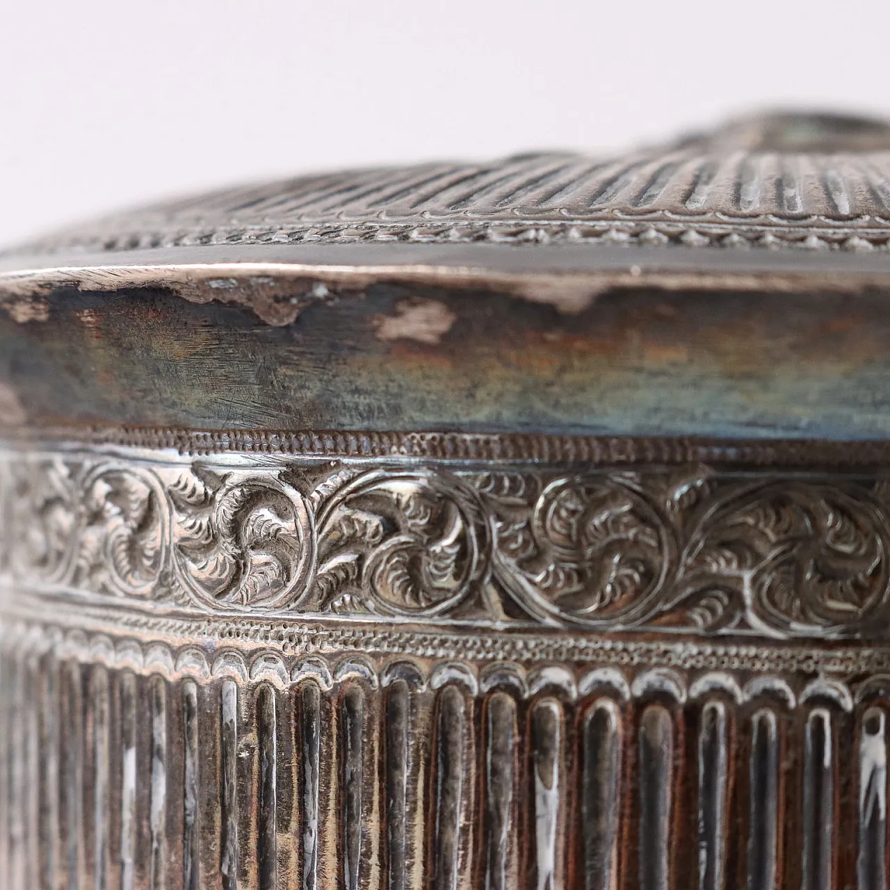 Silver tobacco box, 19th century