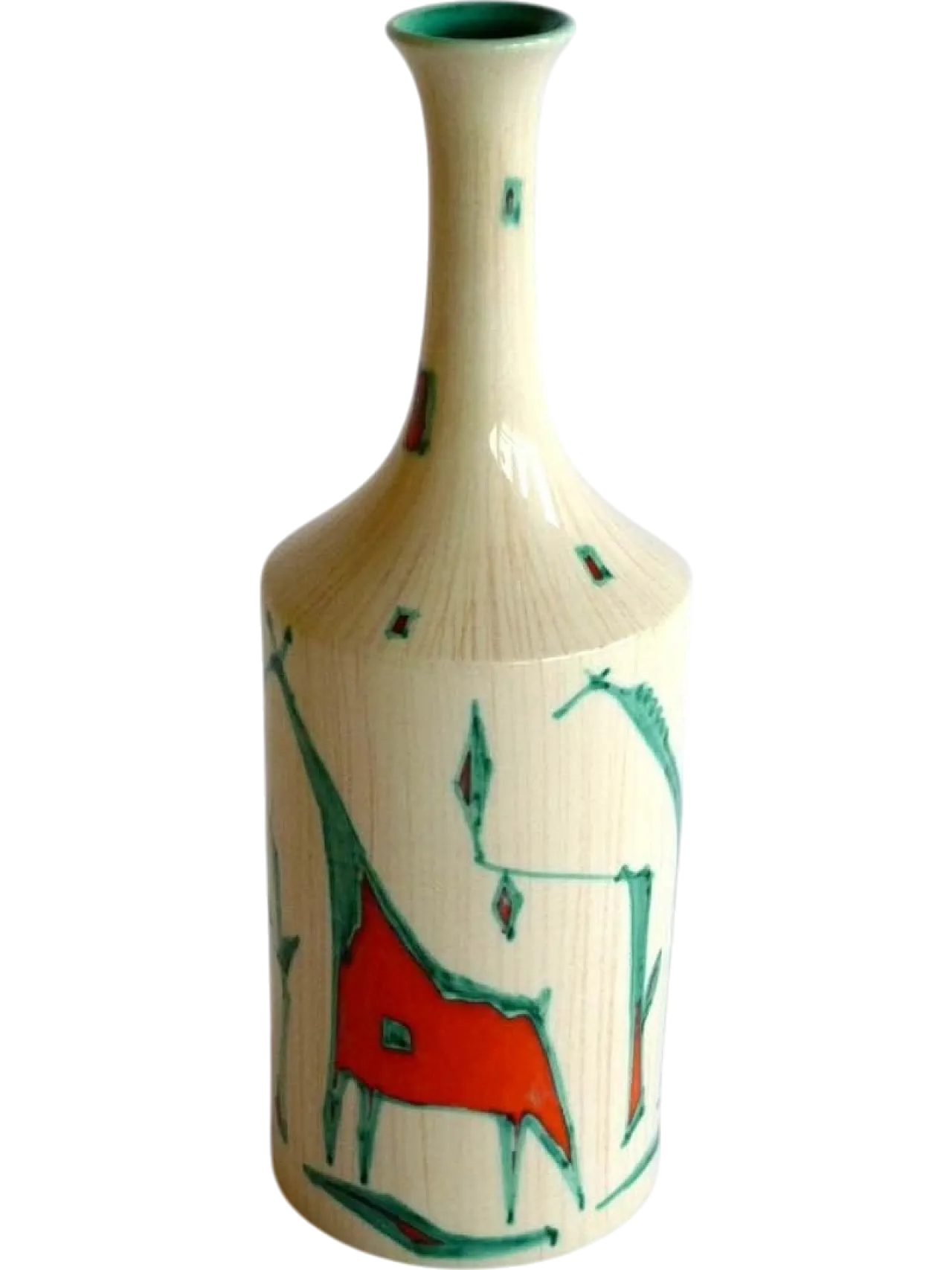 Vaso Giraffe in ceramica, anni '50 8