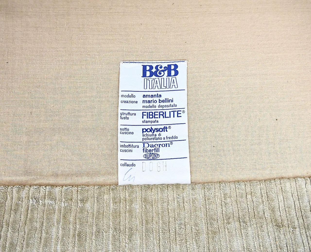 Coppia di poltrone "Amanta" di Mario Bellini per B&B Italia, anni '70 9