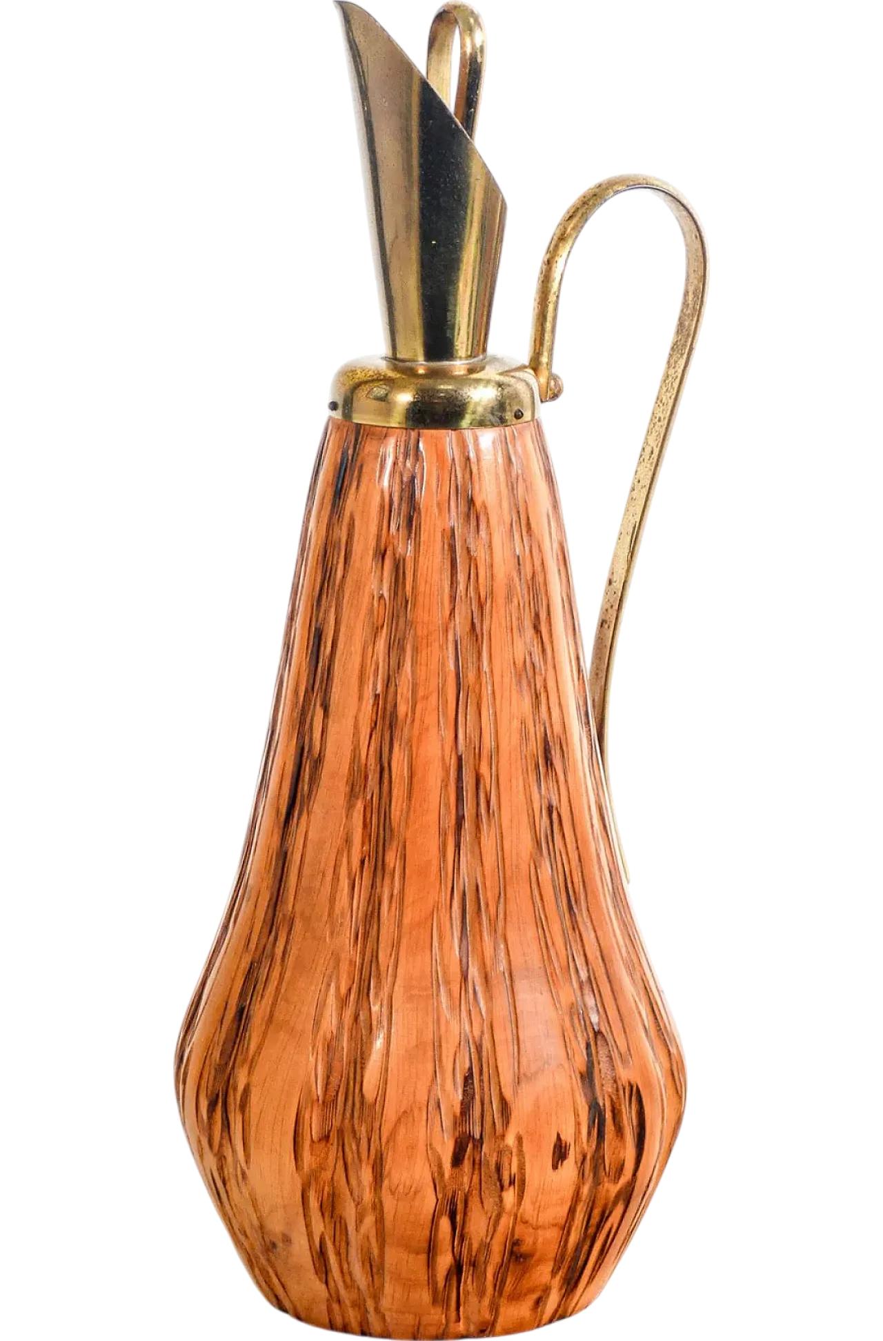 Brocca in legno e ottone di Aldo Tura, anni '50 11