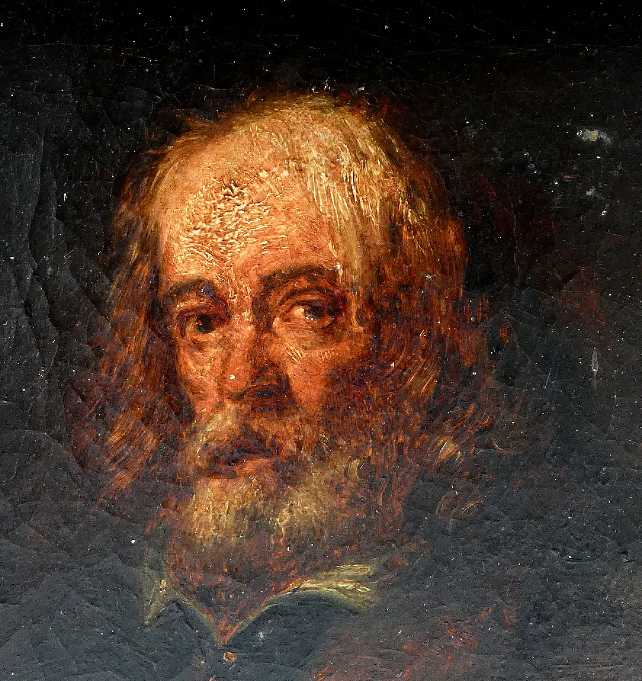 Ritratto di uomo, olio su tela, scuola italiana, '800 3