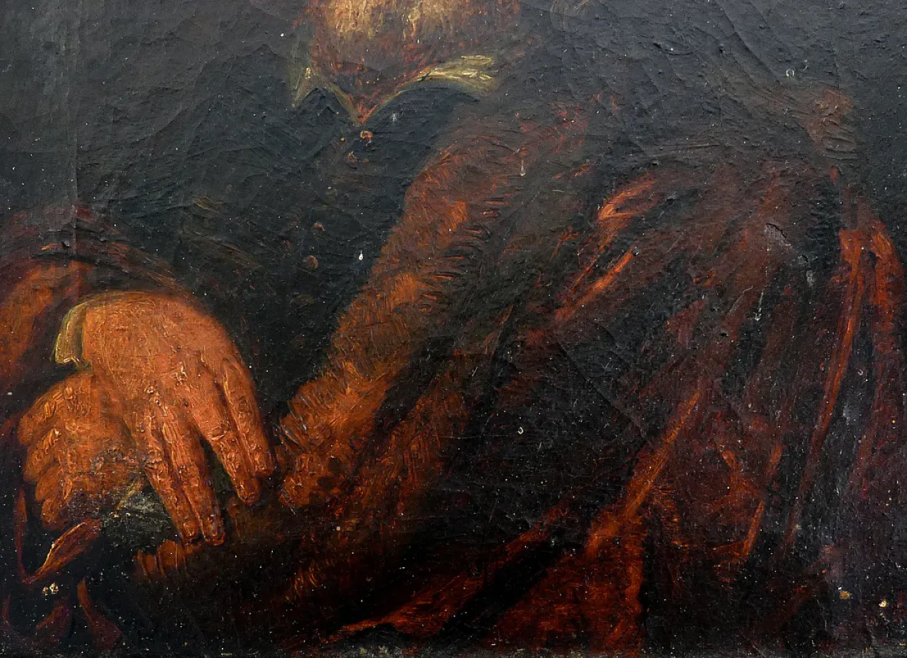 Ritratto di uomo, olio su tela, scuola italiana, '800 4
