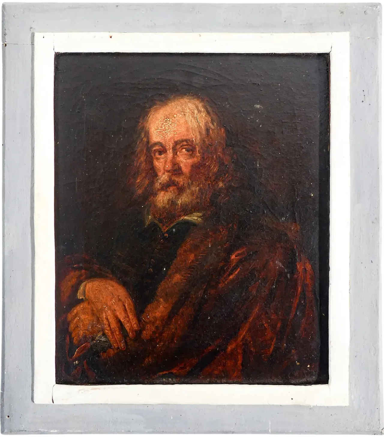 Ritratto di uomo, olio su tela, scuola italiana, '800 6