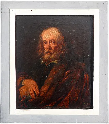 Ritratto di uomo, olio su tela, scuola italiana, '800
