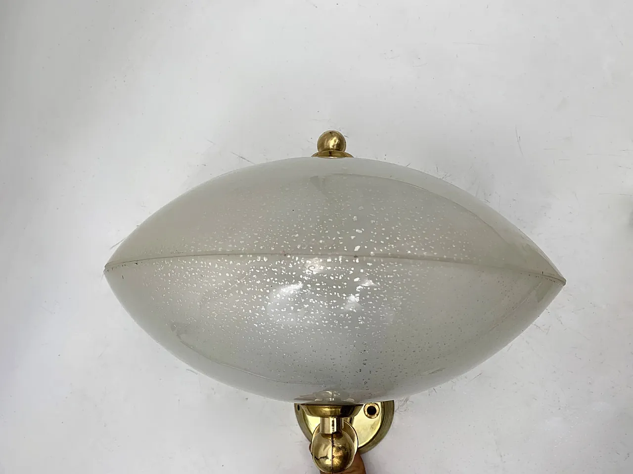 Coppia di applique in vetro soffiato di Murano di Seguso, fine '900 4