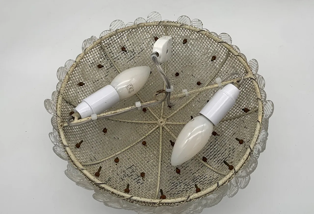 Murano floral ceiling lamp attributed to Seguso, late 20th century 5