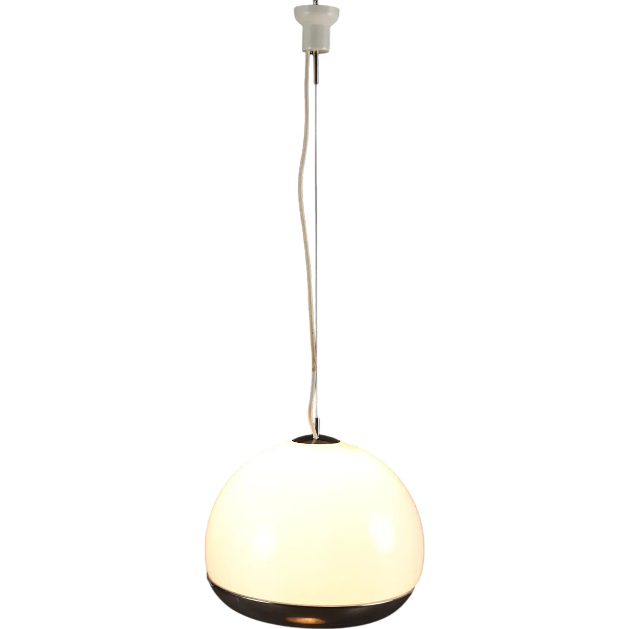 Lampada da soffitto in alluminio e vetro, anni '70 8