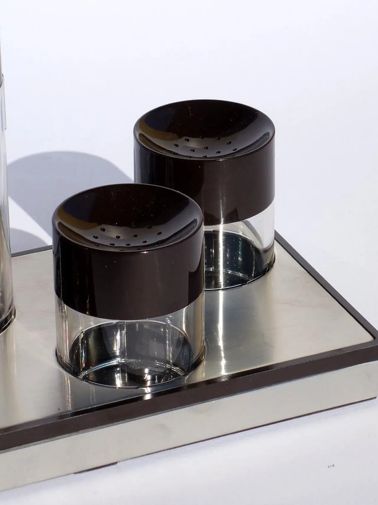 Oil, vinegar, salt and pepper chess set by Roberto Sambonet, 1970s 4