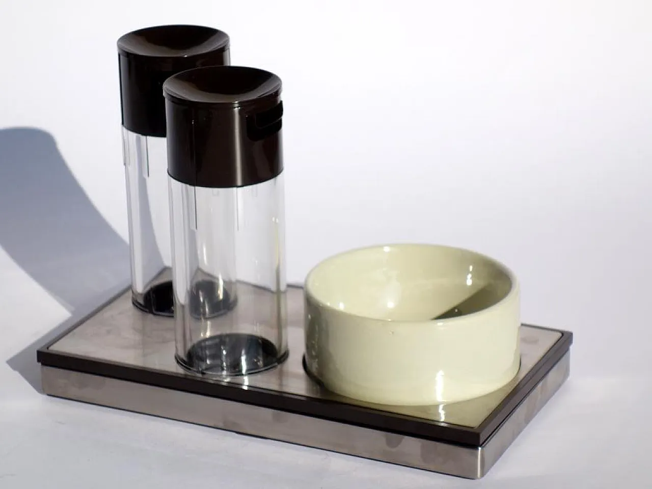 Oil, vinegar, salt and pepper set by Roberto Sambonet, 1970s 1