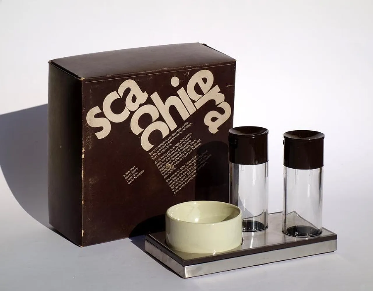 Oil, vinegar, salt and pepper set by Roberto Sambonet, 1970s 3