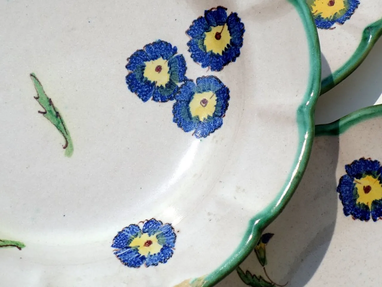 5 Piatti da fiori in ceramica di CAS Vietri, anni '60 2
