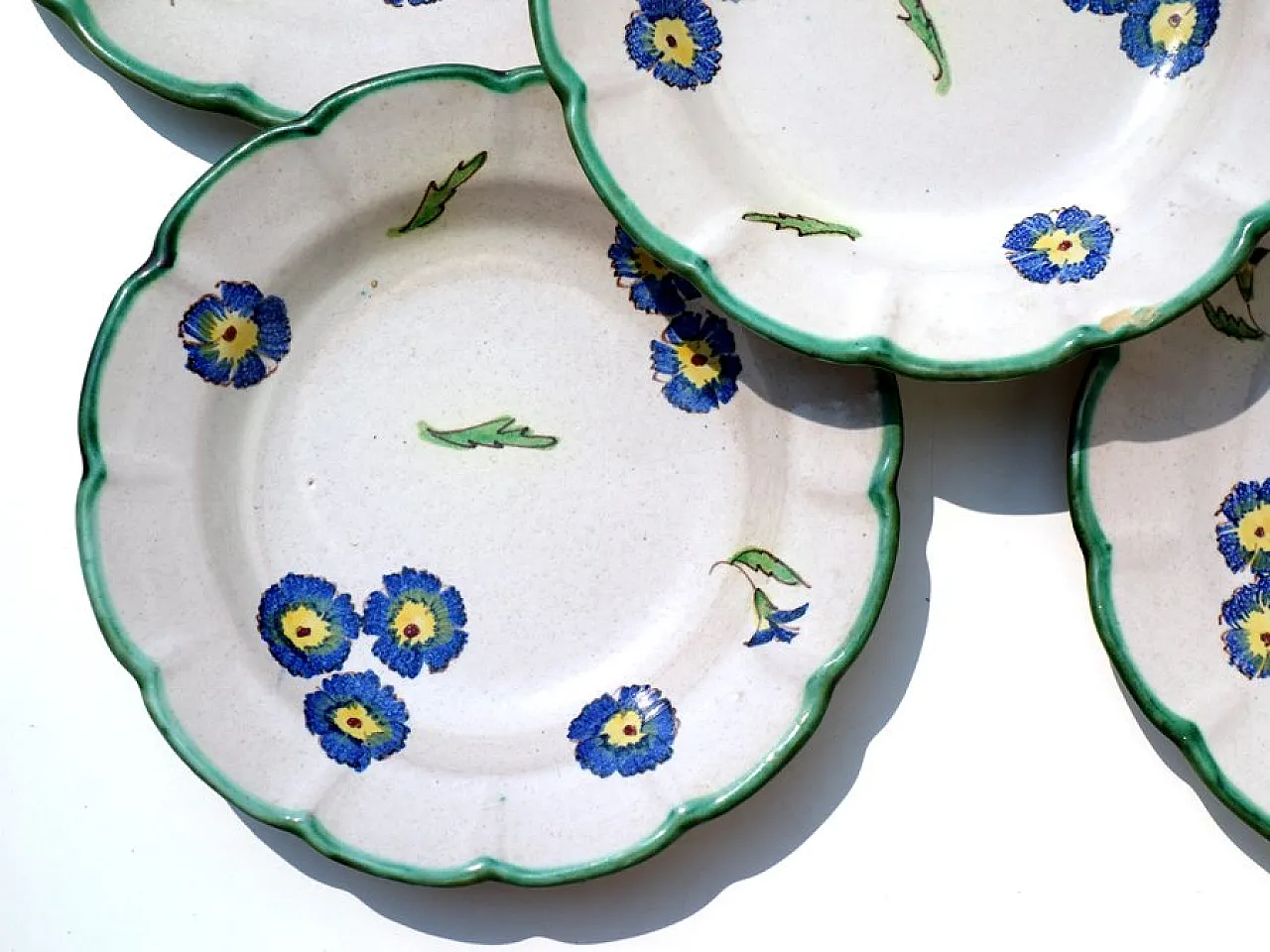 5 Piatti da fiori in ceramica di CAS Vietri, anni '60 3