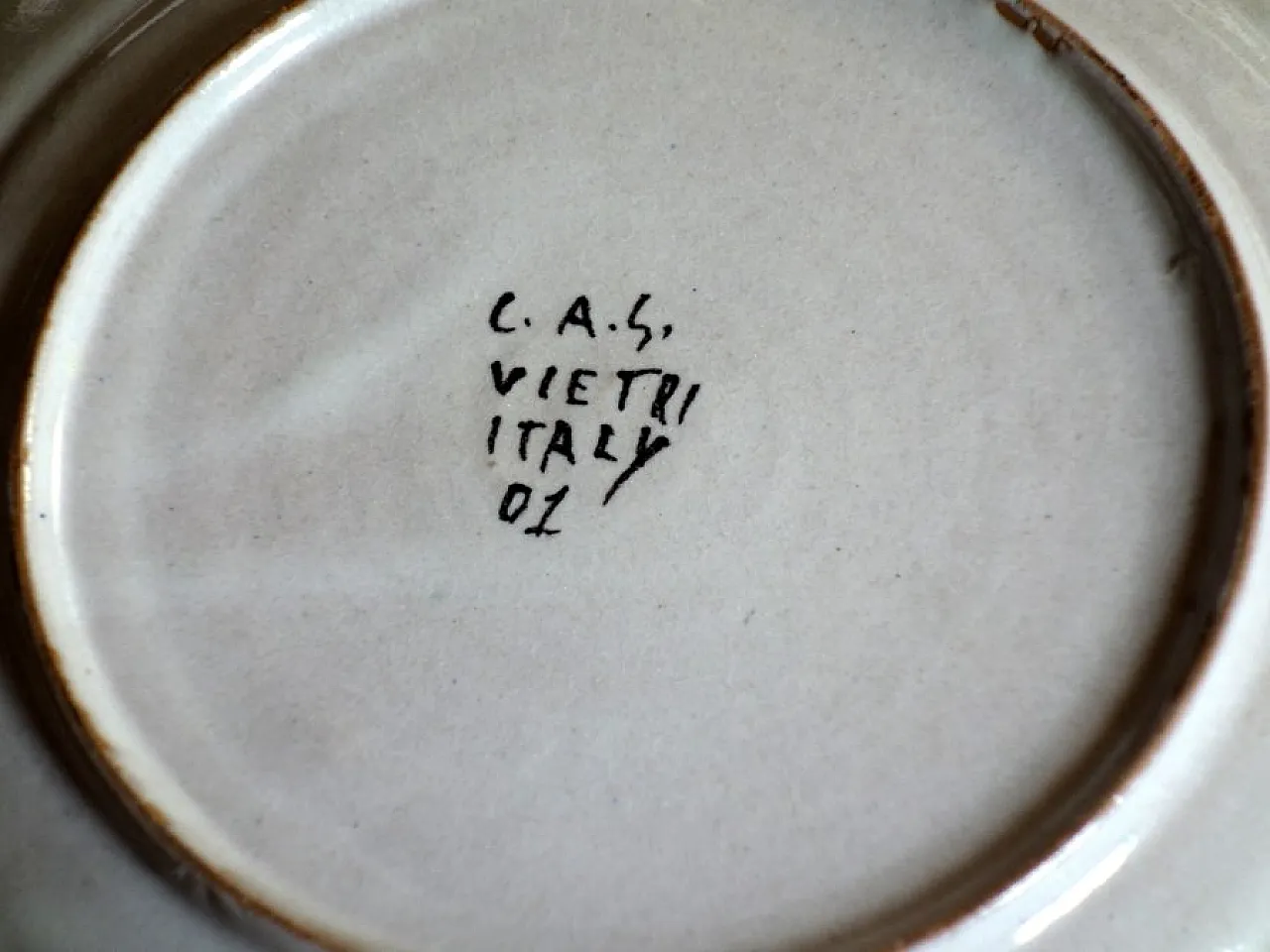 5 Piatti da fiori in ceramica di CAS Vietri, anni '60 5