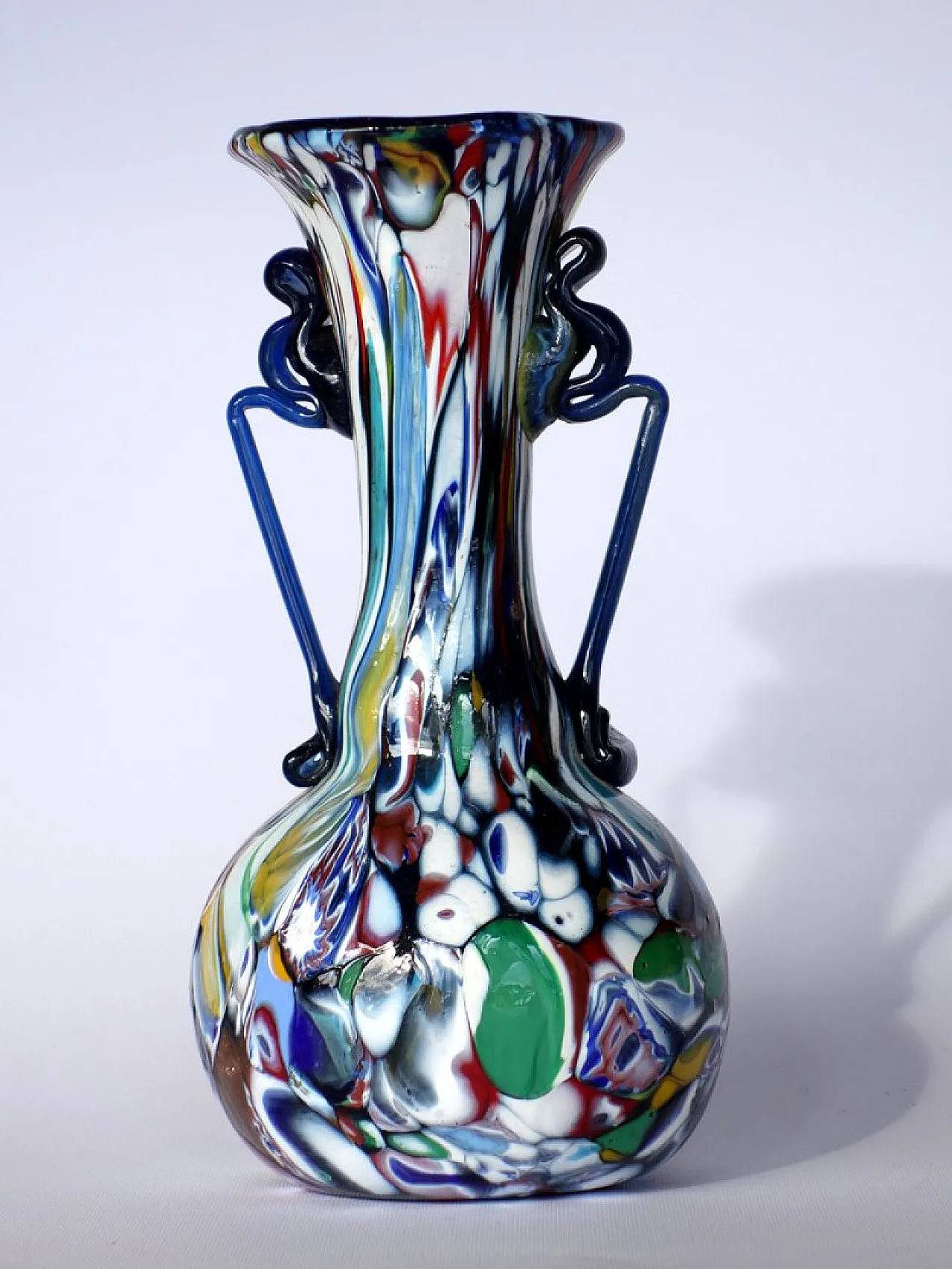 Blu Murrine Murano glass vase, 1950s 1