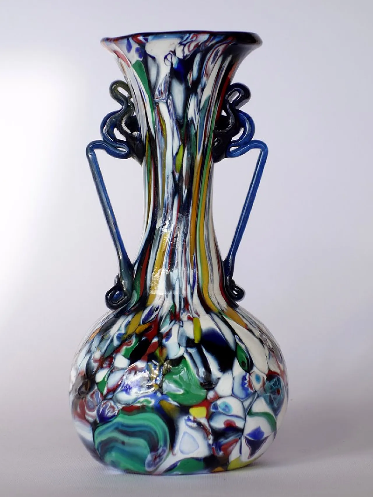 Blu Murrine Murano glass vase, 1950s 2
