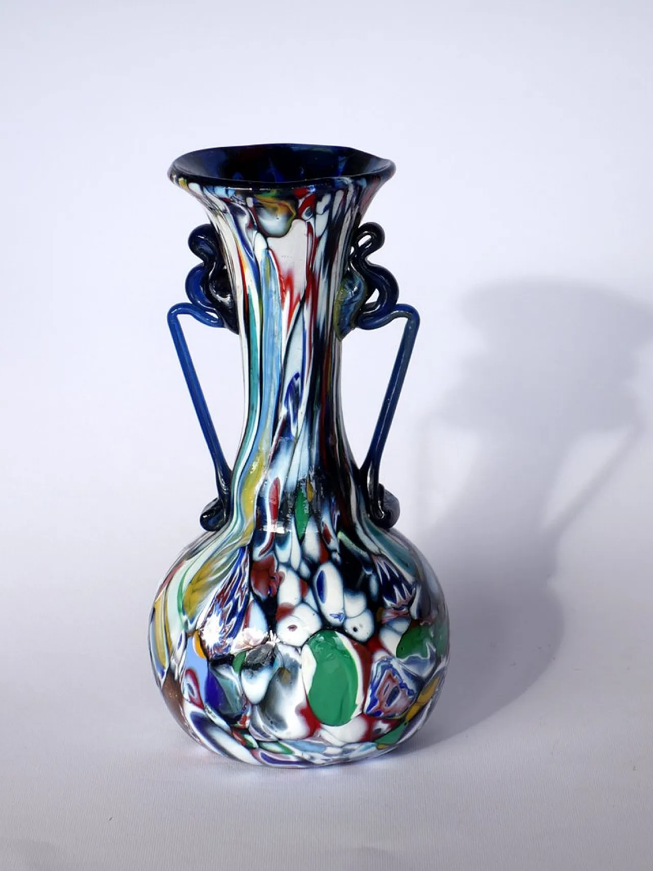 Blu Murrine Murano glass vase, 1950s 3