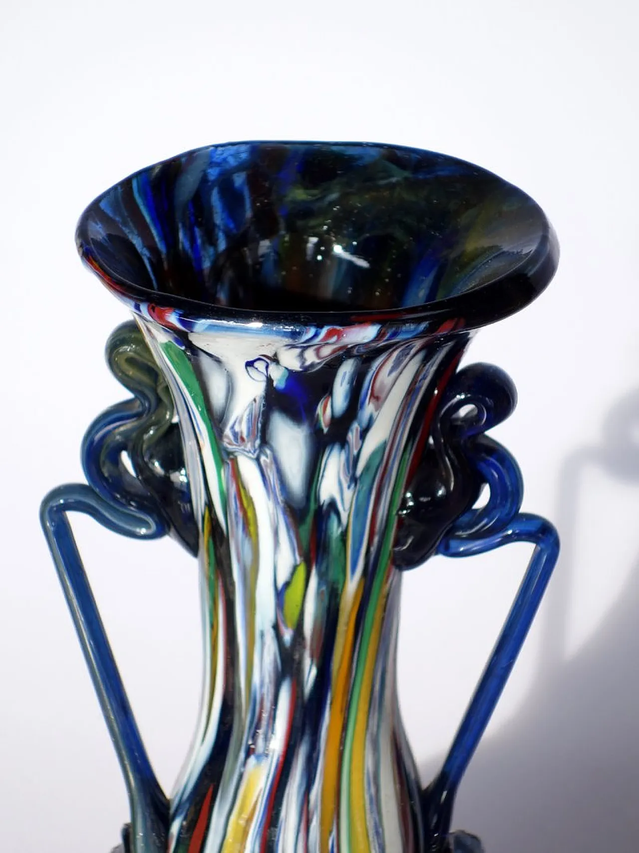 Blu Murrine Murano glass vase, 1950s 4