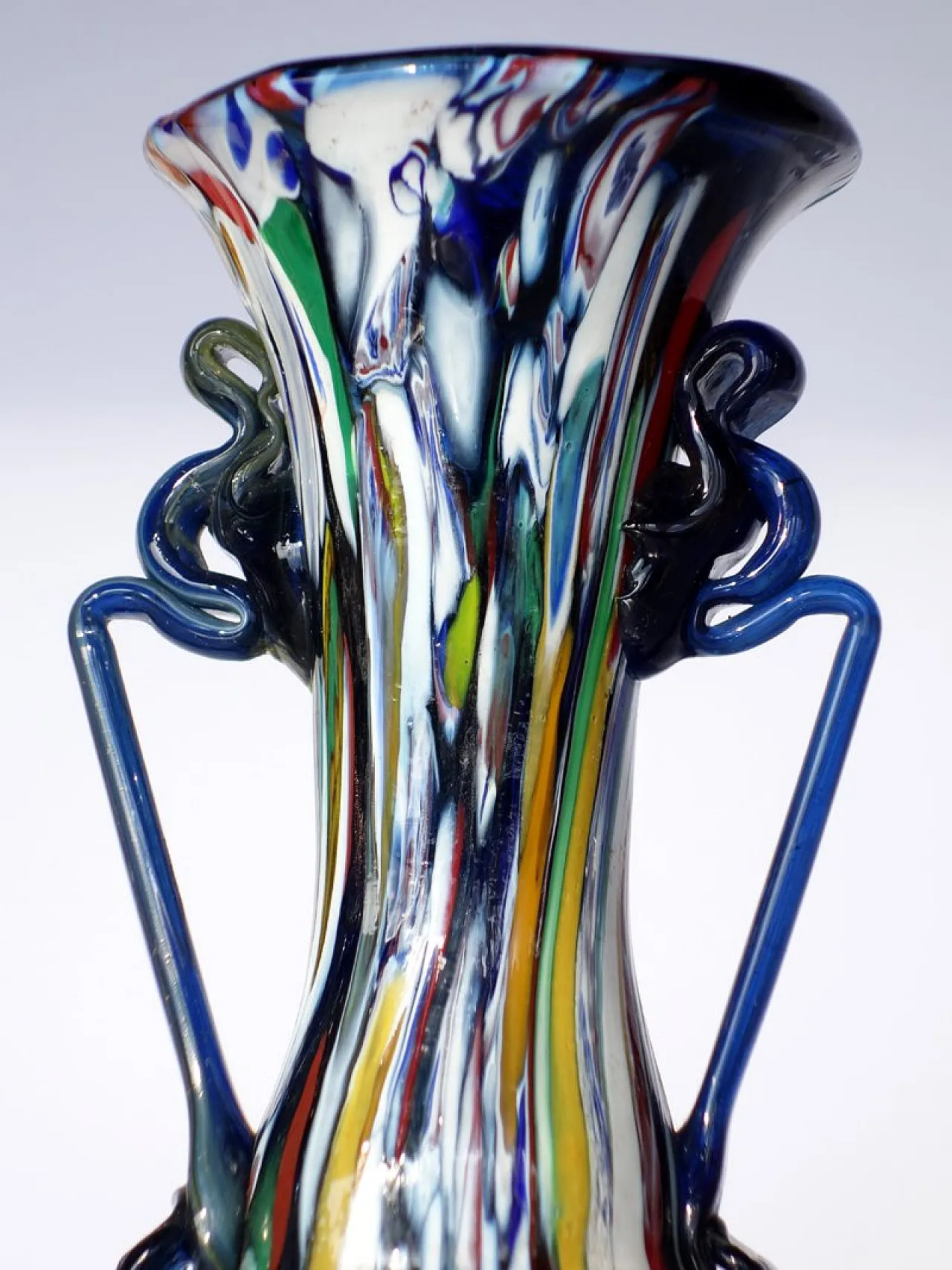Blu Murrine Murano glass vase, 1950s 5