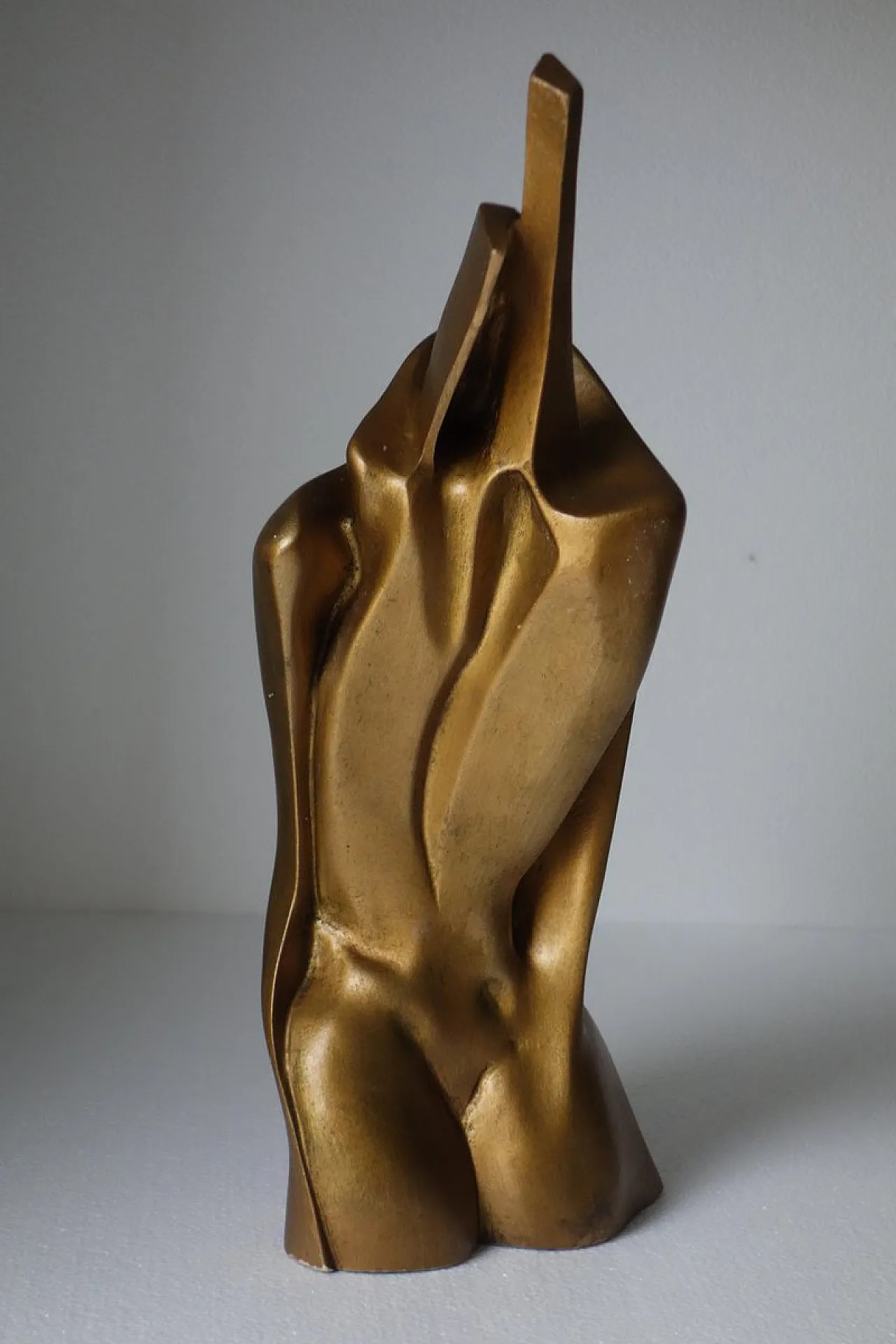 Scultura moderna in oro di Gianni Pinna, anni '70 1