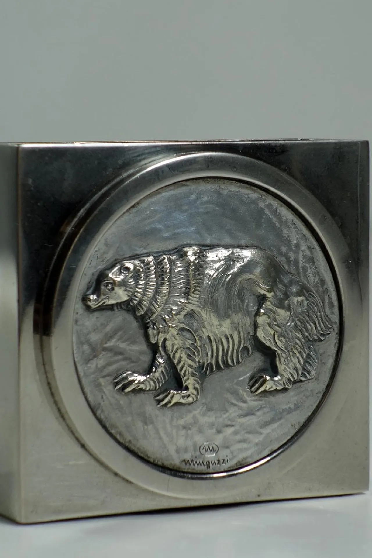 Silver metal pen holder by Luciano Minguzzi, 1970s 3