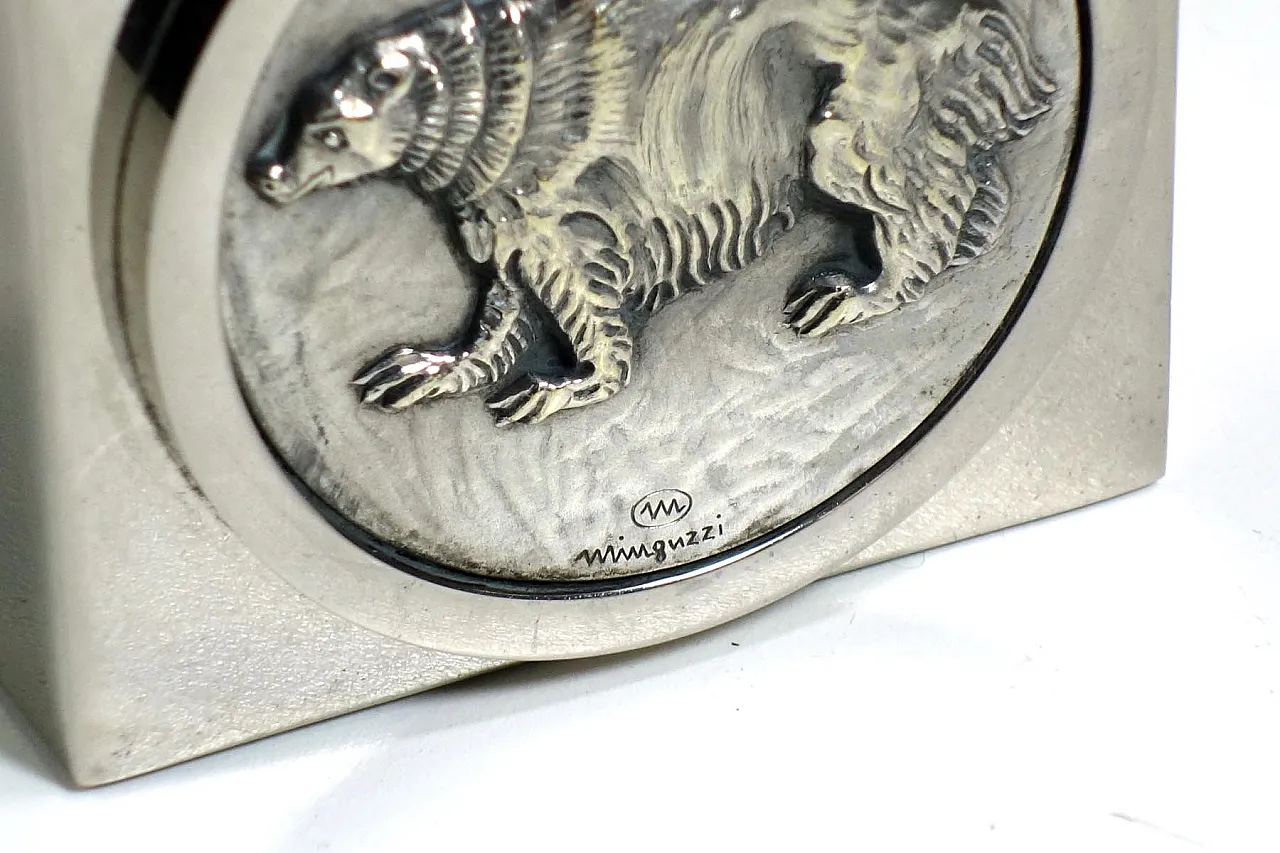 Silver metal pen holder by Luciano Minguzzi, 1970s 4