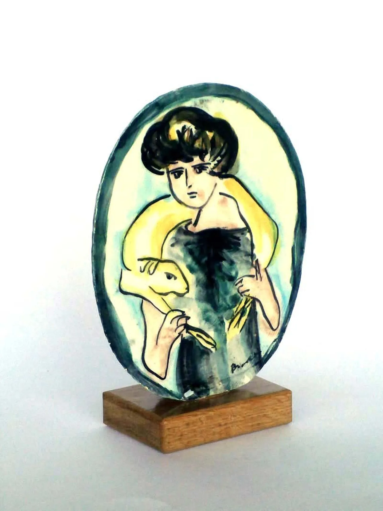 Piatto in ceramica di Remo Brindisi per Rossicone, anni '80 1