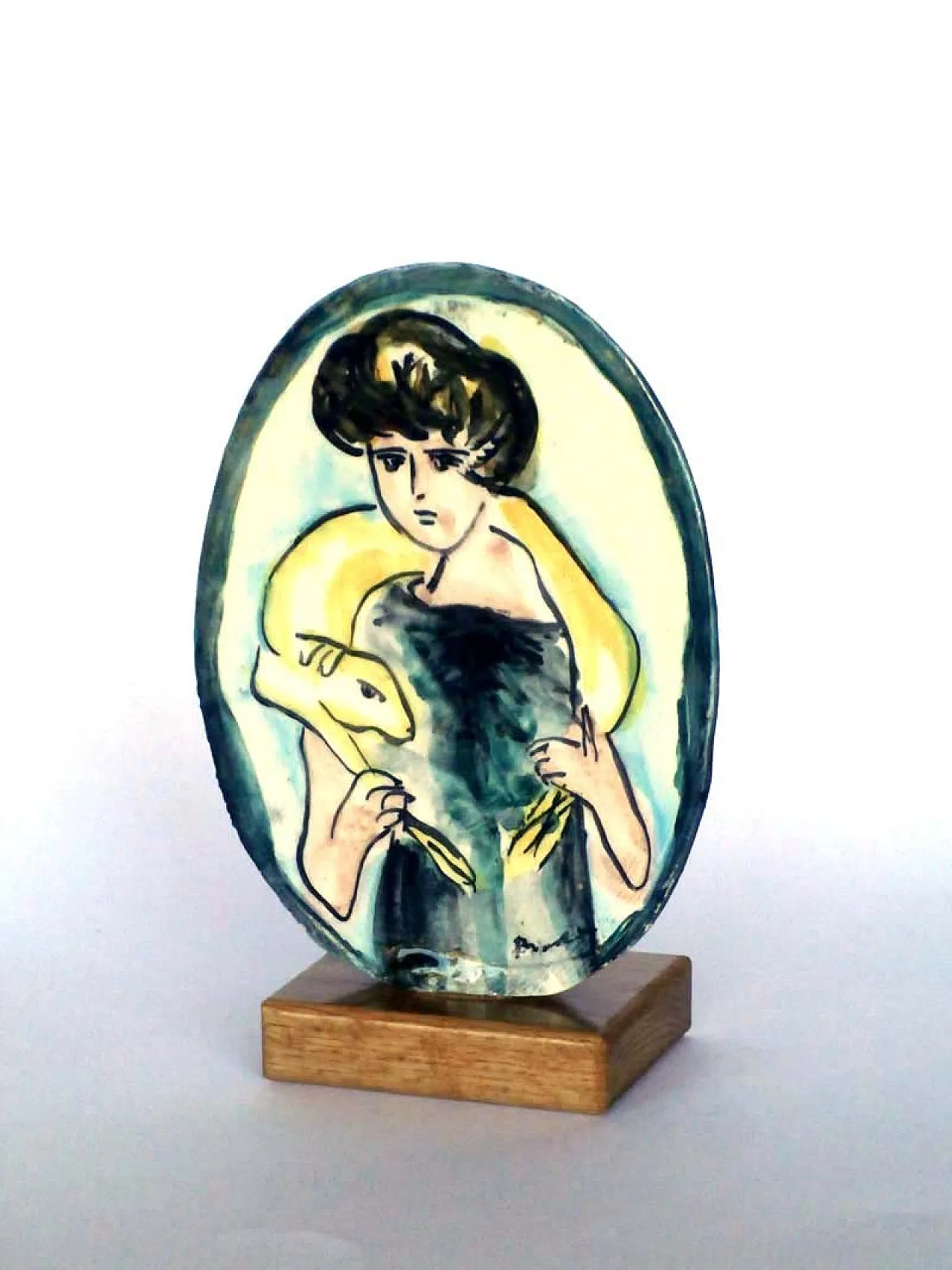 Piatto in ceramica di Remo Brindisi per Rossicone, anni '80 2