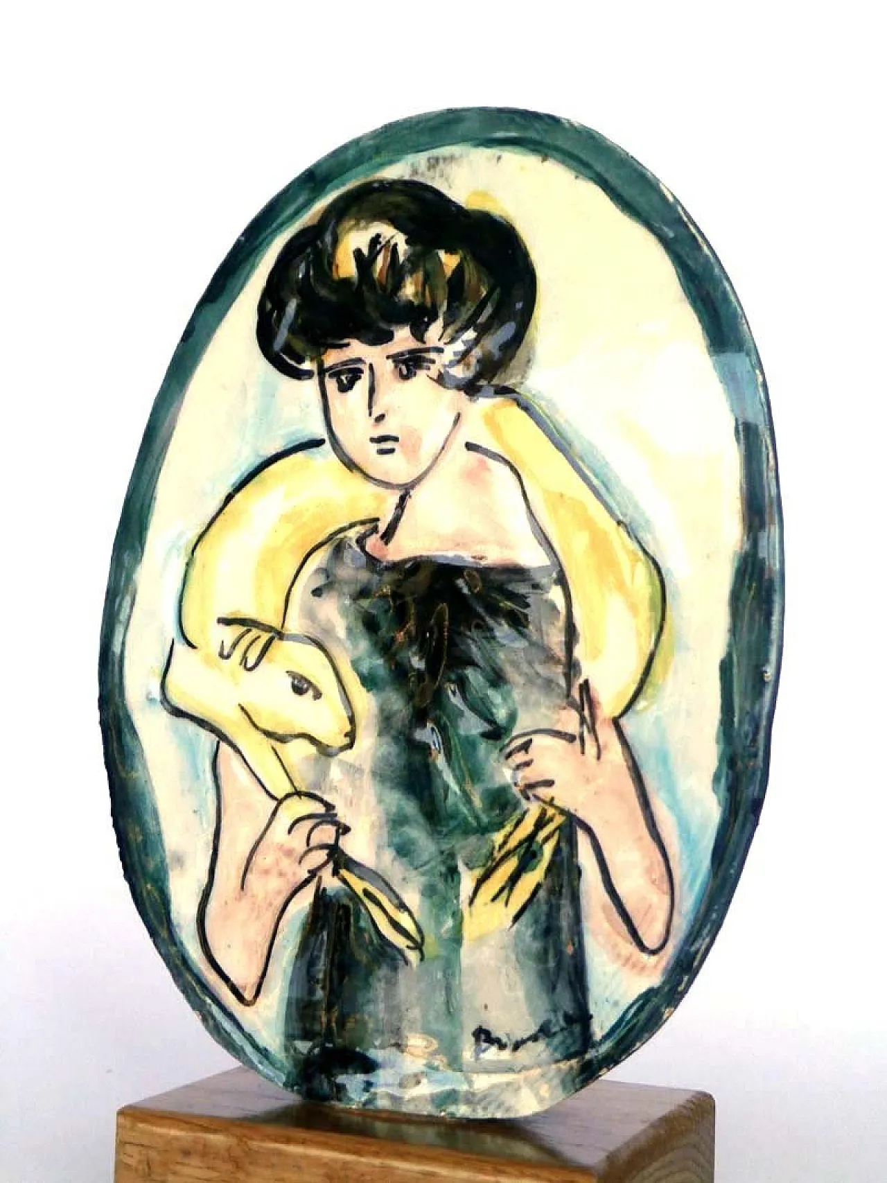 Piatto in ceramica di Remo Brindisi per Rossicone, anni '80 3