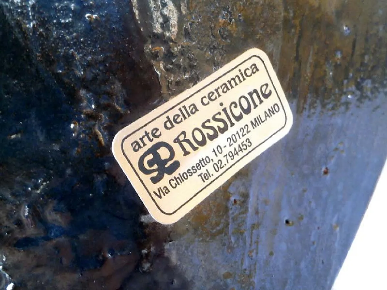 Piatto in ceramica di Remo Brindisi per Rossicone, anni '80 8