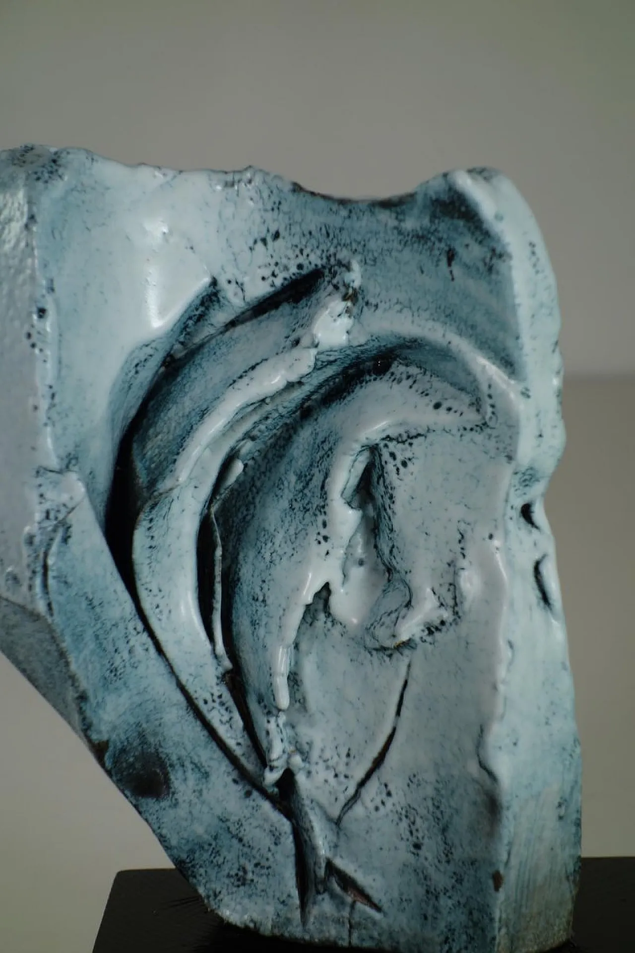 Scultura d'arte astratta in ceramica di Giuseppe Rossicone, anni '70 4