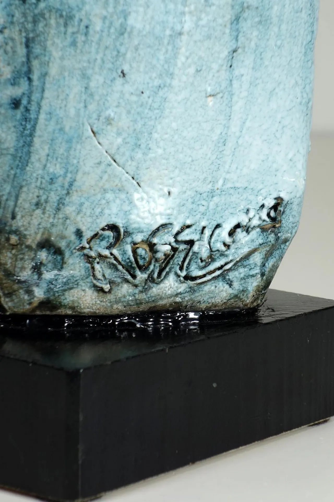 Scultura d'arte astratta in ceramica di Giuseppe Rossicone, anni '70 7