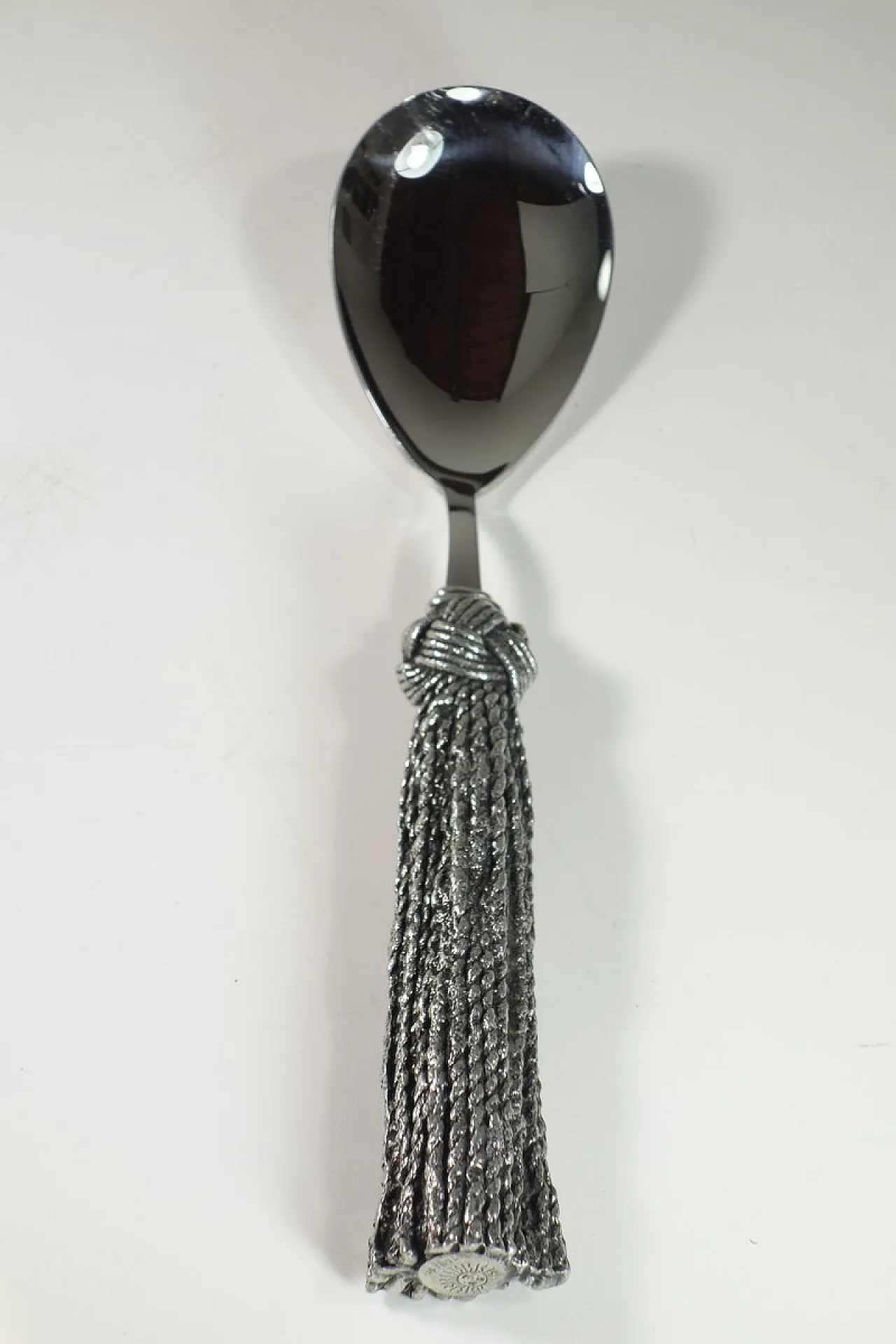 Cucchiaio da portata in metallo di Piero Figura per Atena, anni '80 3