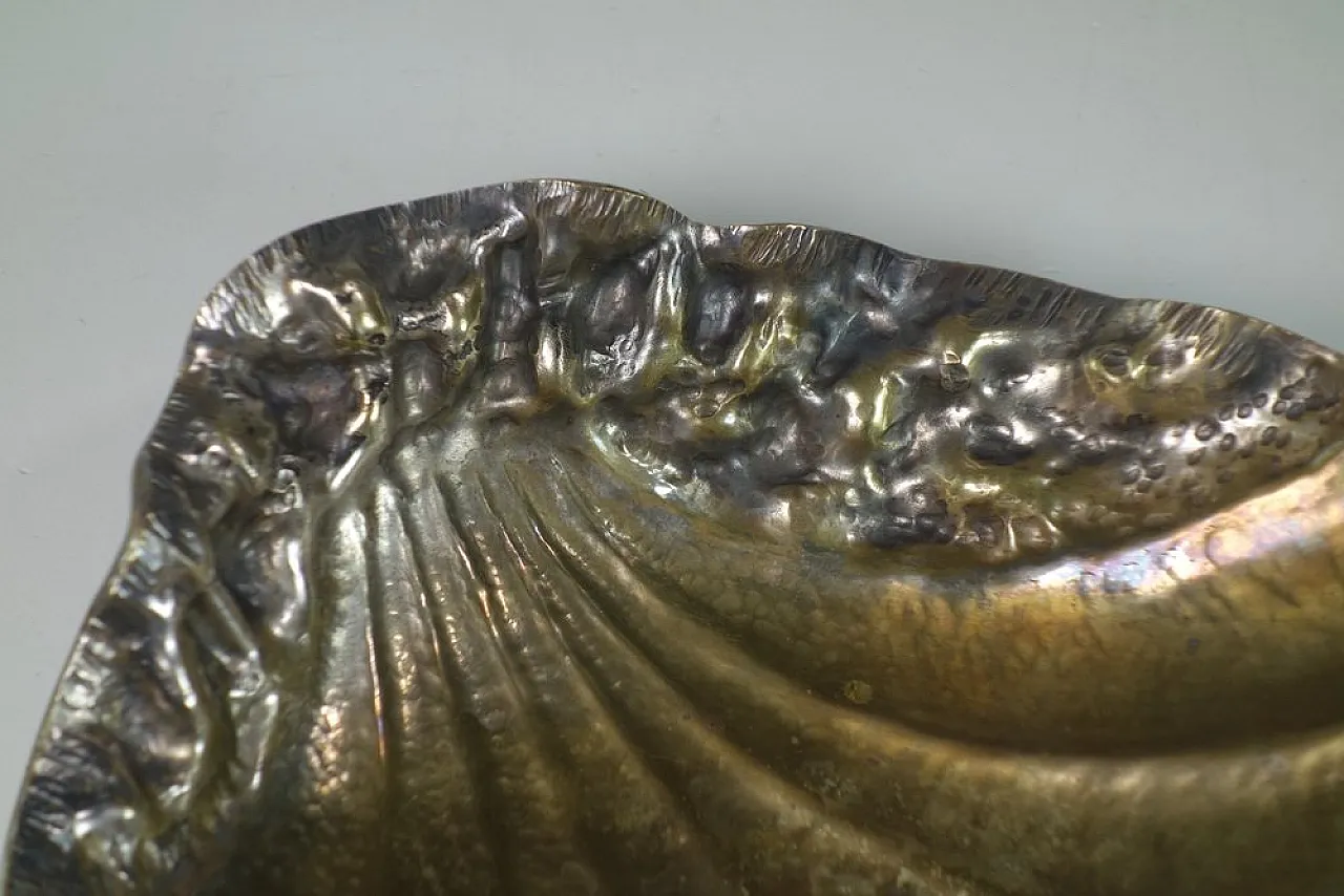 Coppia di scodelle Art Deco in ottone e metallo argentato, anni '30 4