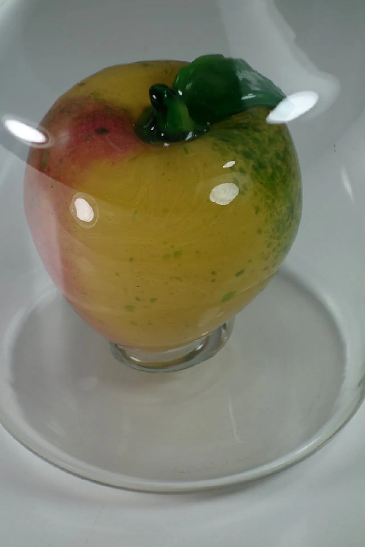 Apple Murano glass bottle vase sculpture, 1980s 2