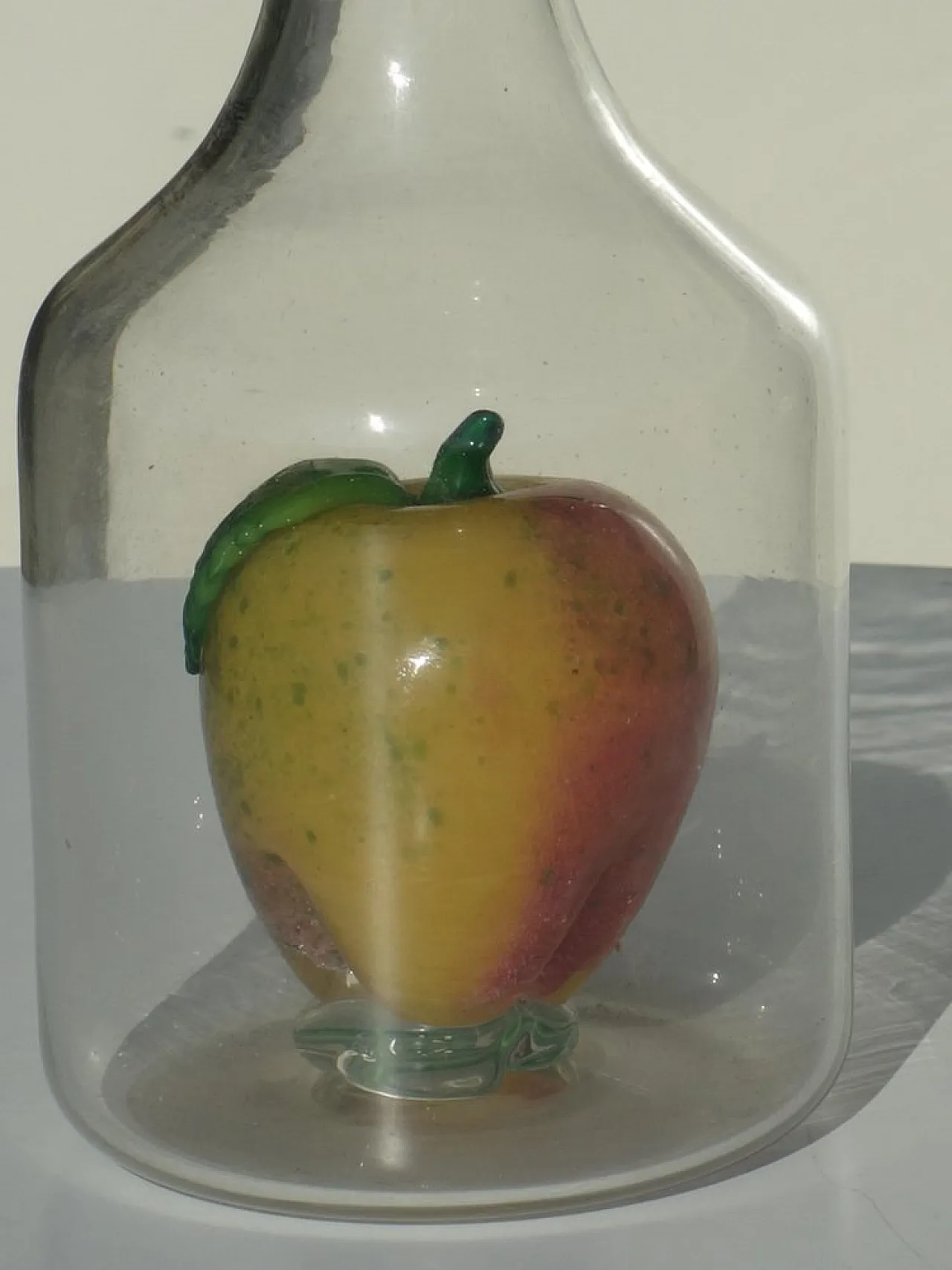 Apple Murano glass bottle vase sculpture, 1980s 3