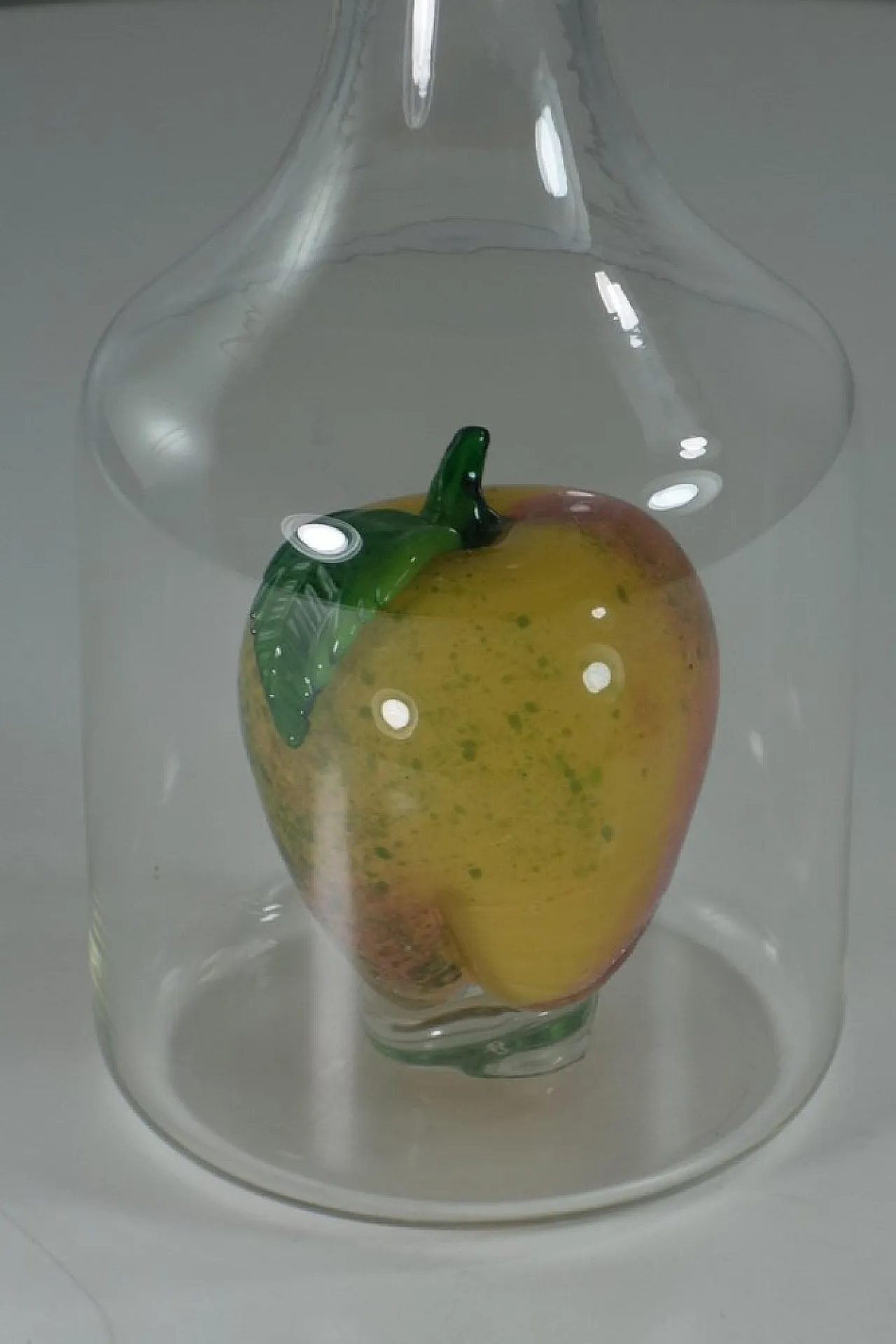 Apple Murano glass bottle vase sculpture, 1980s 5