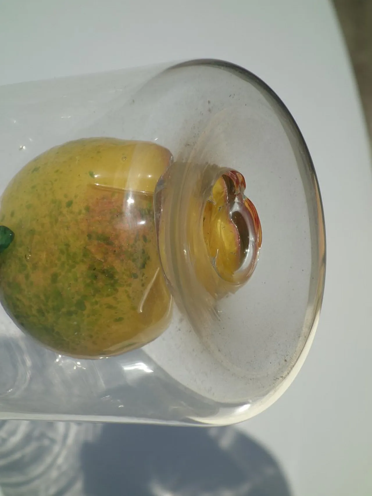Apple Murano glass bottle vase sculpture, 1980s 7