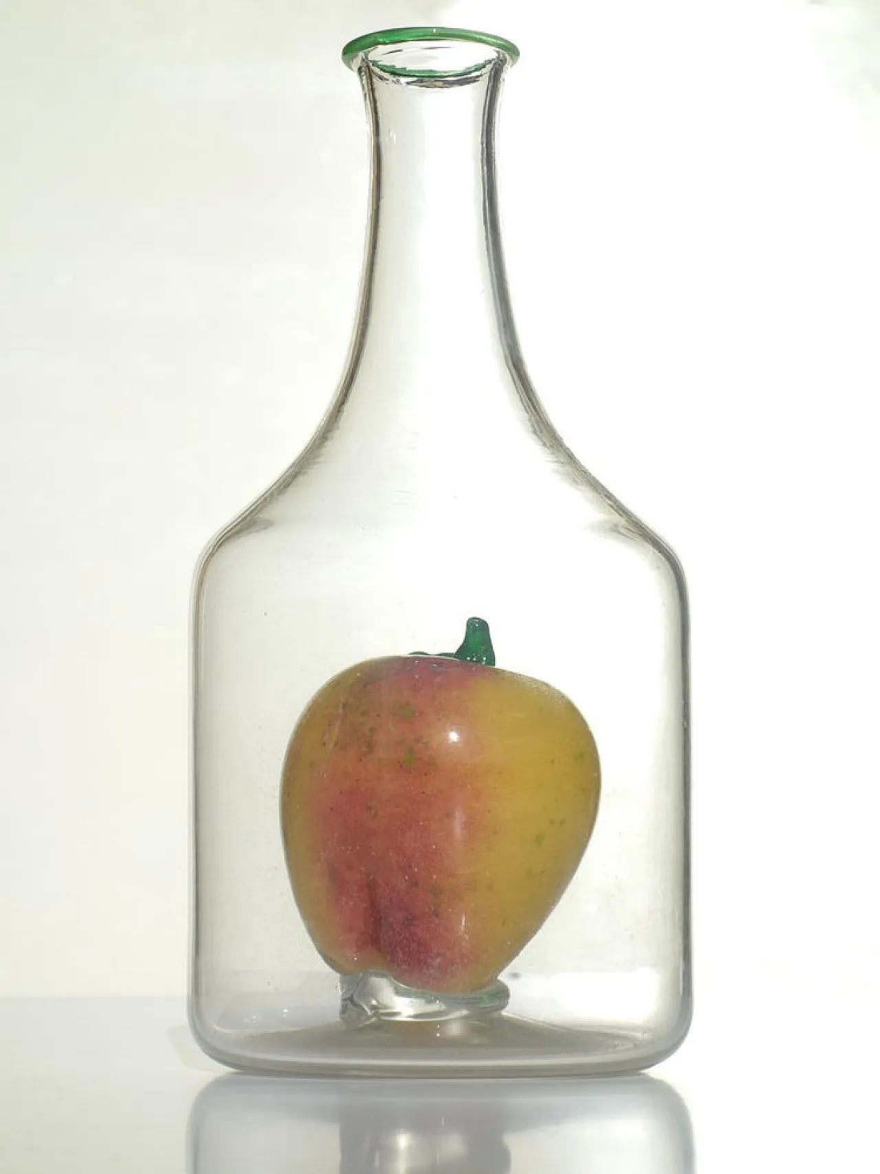 Apple Murano glass bottle vase sculpture, 1980s 8