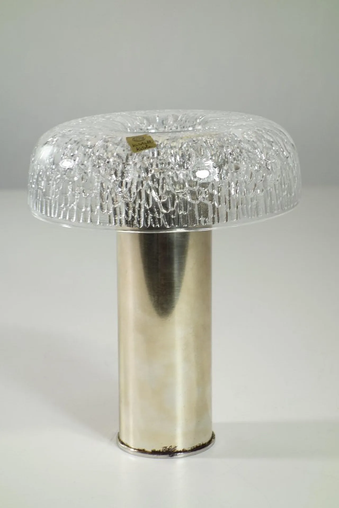Vaso Space Age in cristallo argentato di Kristall Krisla, anni '60 1