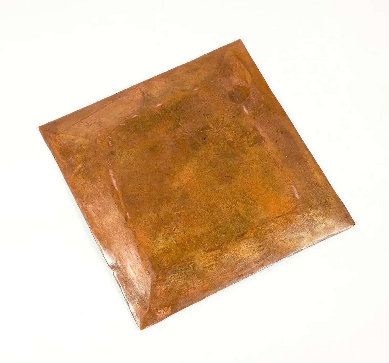 Piattino in rame e smalti policromi, anni '50 6