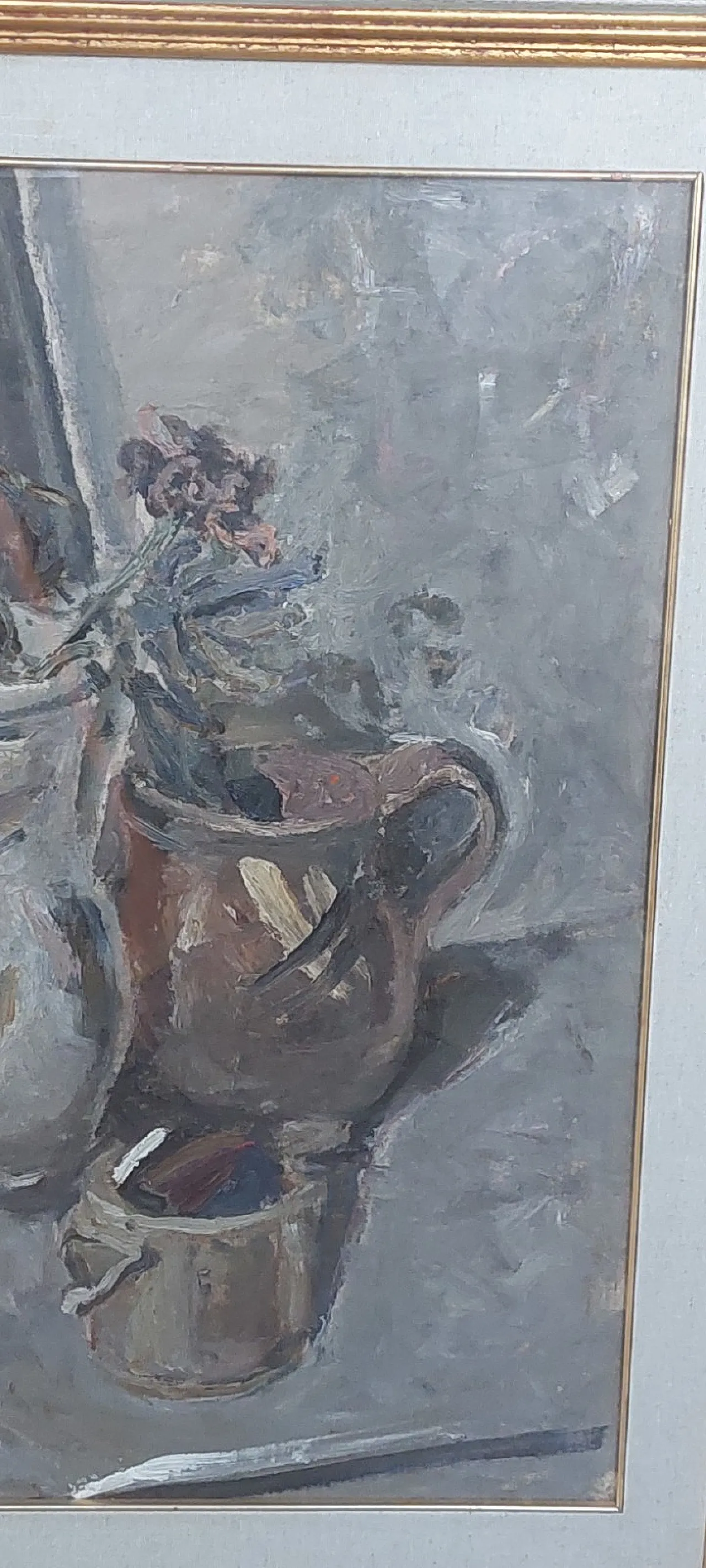 Brocche con fiori di Giuseppe Manfredi, olio su cartone, '900 7