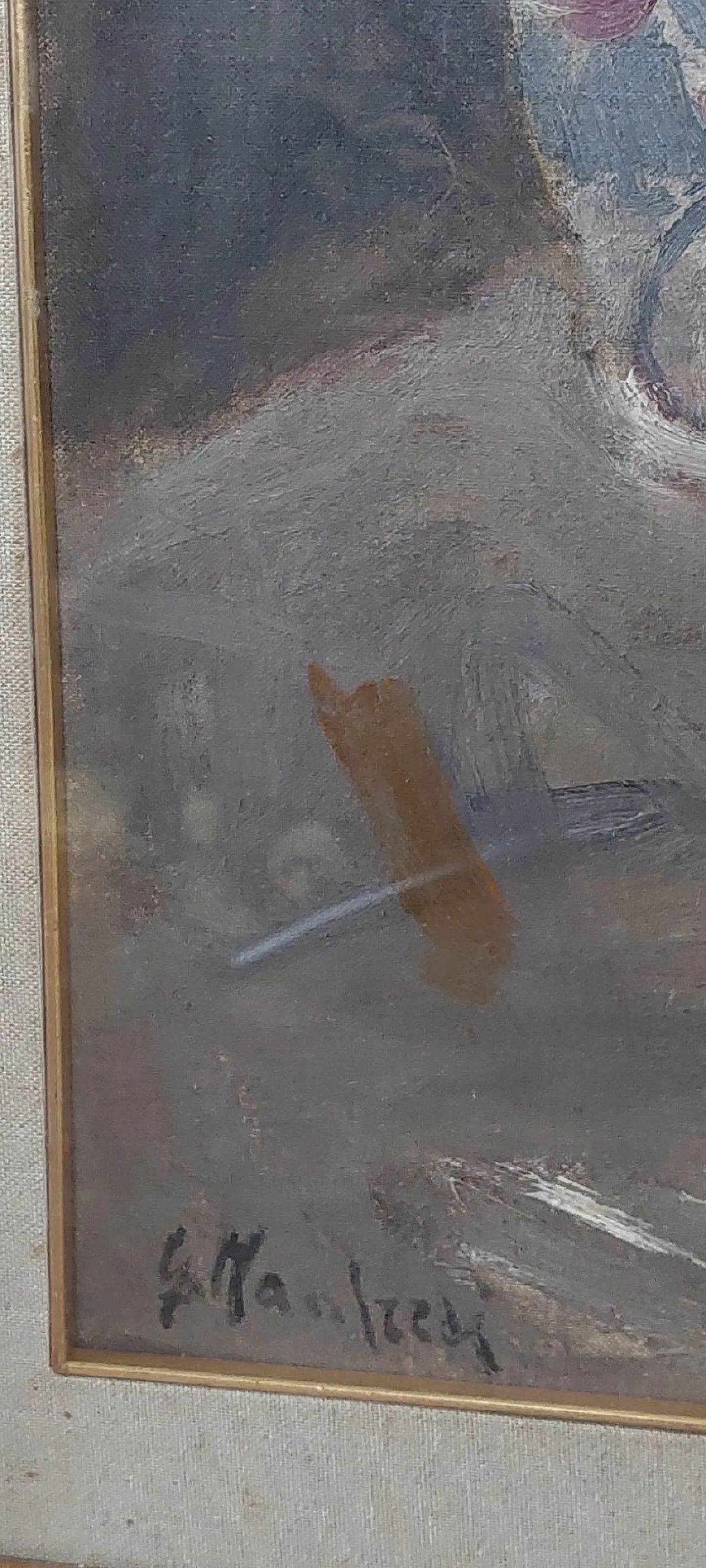 Brocche con fiori di Giuseppe Manfredi, olio su cartone, '900 9