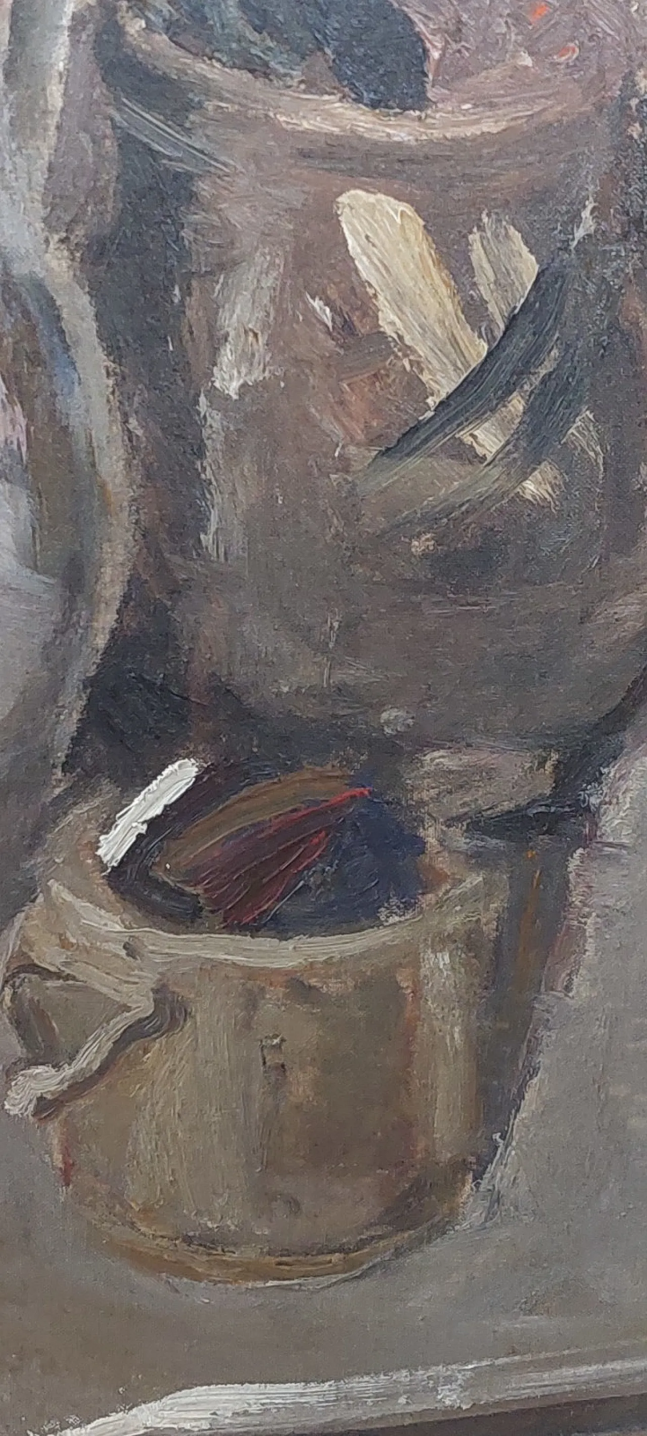 Brocche con fiori di Giuseppe Manfredi, olio su cartone, '900 11