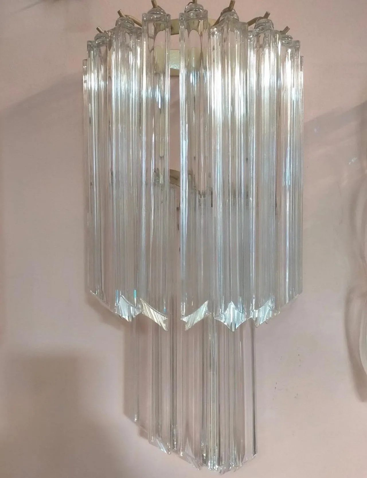 Pair of Murano glass wall sconces by Venini, 1970s 2